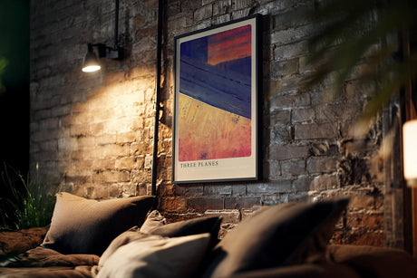 Paul Sinus Kunstdruck 40x60cm Three Planes Flächen Geometrie Abstrakt Farben Balance Winkel