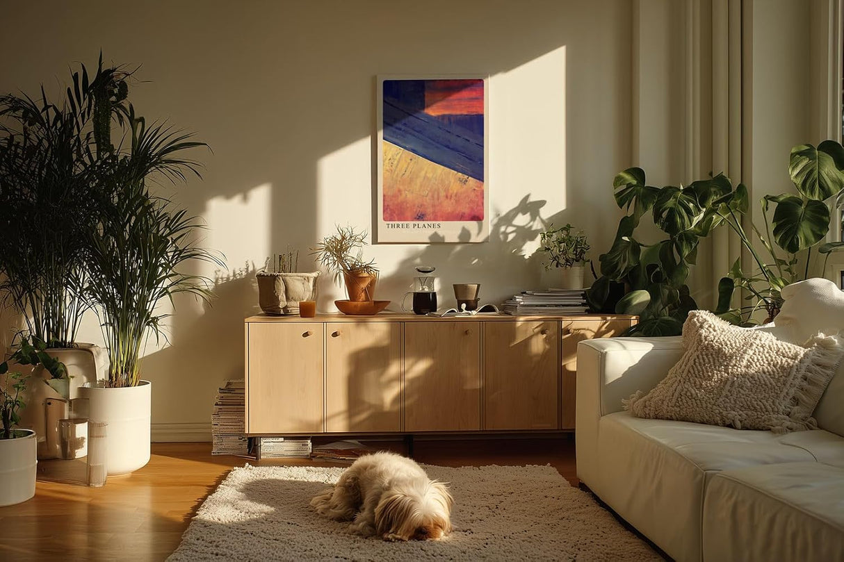 Paul Sinus Kunstdruck 40x60cm Three Planes Flächen Geometrie Abstrakt Farben Balance Winkel