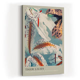 Paul Sinus Kunstdruck 40x60cm Tiger Lilies botanische Lilienpracht mit kontrastreicher Intensität und floraler Dynamik