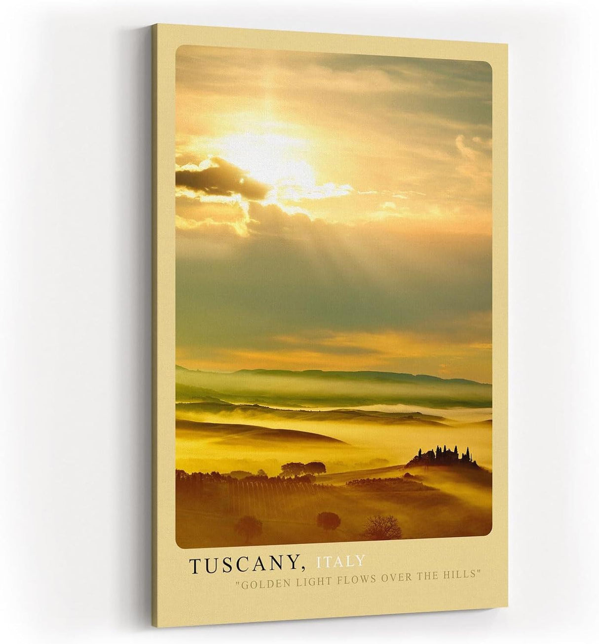 Paul Sinus Kunstdruck 40x60cm Toskana Italien Sonnenaufgang Landschaft Hügel Licht Tuscany Italy