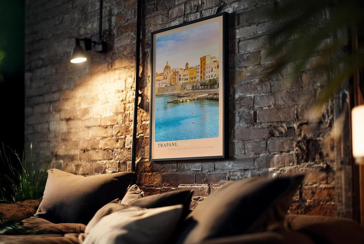 Paul Sinus Kunstdruck 40x60cm Trapani – Mediterraner Küstenzauber in Siziliens Licht