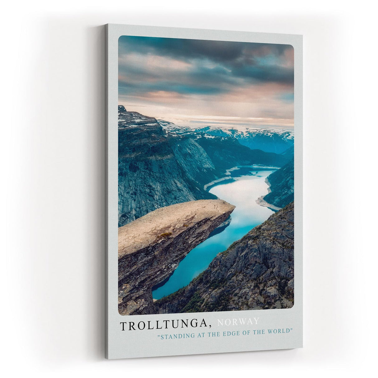 Paul Sinus Kunstdruck 40x60cm Trolltunga Norwegen Fjord Felsen Naturwunder Skandinavien Panorama