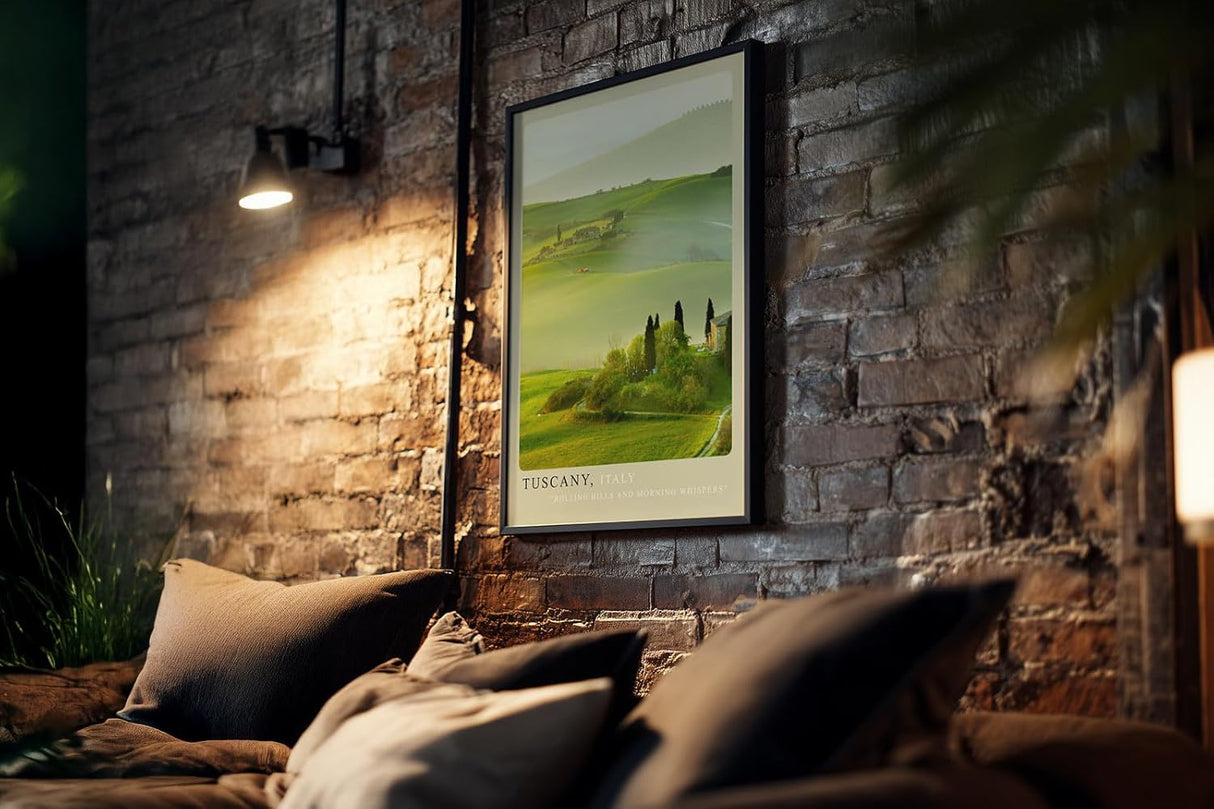 Paul Sinus Kunstdruck 40x60cm Tuscany Italy toskanische Hügellandschaft im Morgenlicht mit mediterraner Harmonie