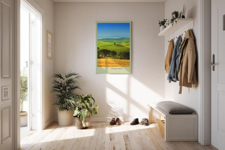 Paul Sinus Kunstdruck 40x60cm Tuscany – sanfte Hügel der Toskana im goldgrünen Sommerlicht