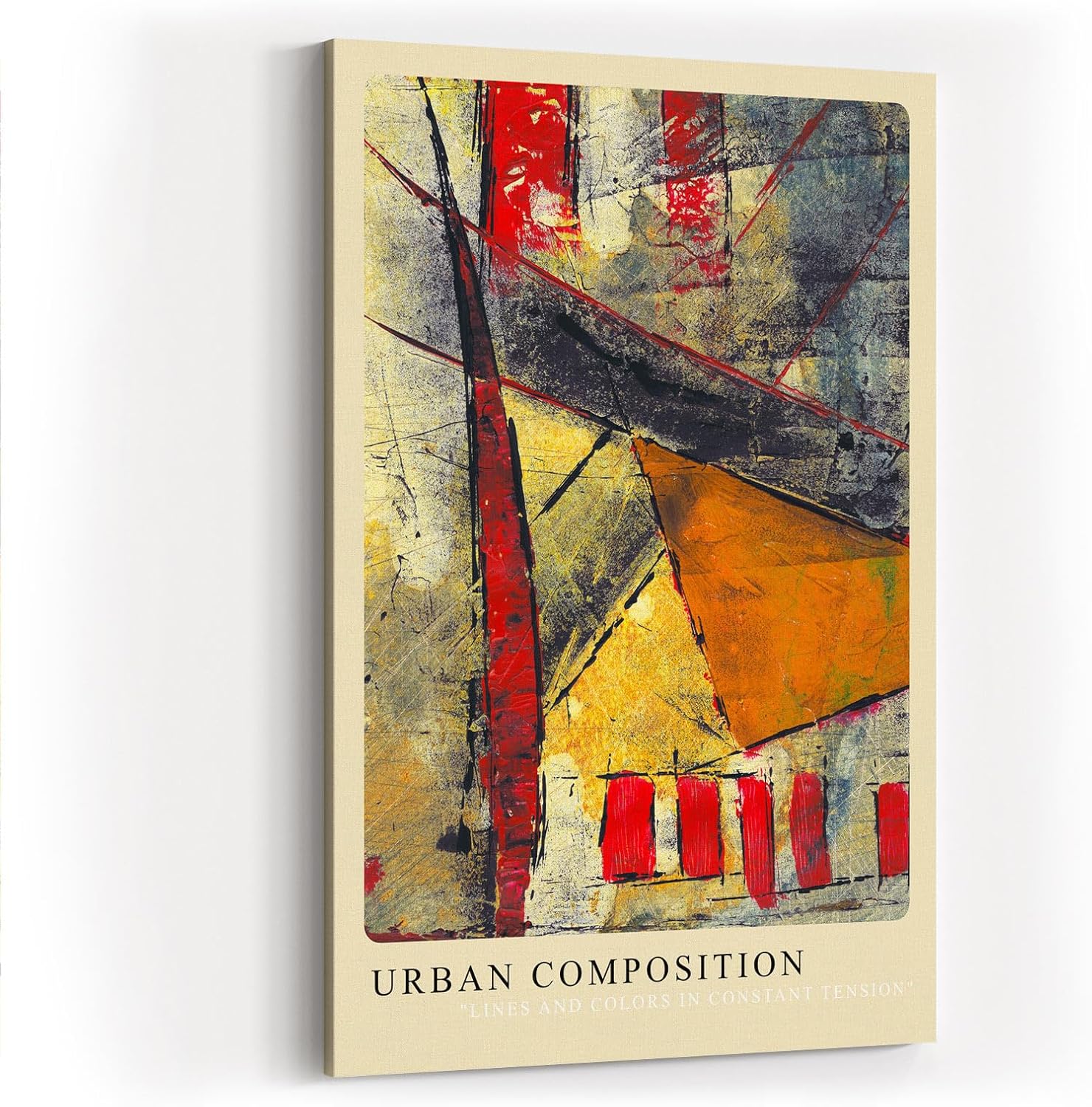 Paul Sinus Kunstdruck 40x60cm Urban Composition Stadt Struktur Farbe Spannung Linien Abstrakt