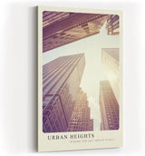 Paul Sinus Kunstdruck 40x60cm Urban Heights – Wolkenkratzerperspektive im Morgenlicht