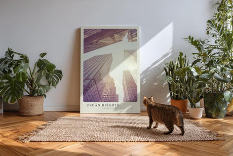 Paul Sinus Kunstdruck 40x60cm Urban Heights – Wolkenkratzerperspektive im Morgenlicht
