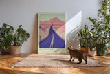 Paul Sinus Kunstdruck 40x60cm Valley of Fire – Straße durch brennende Wüstenlandschaft in Nevada