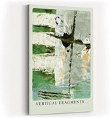 Paul Sinus Kunstdruck 40x60cm Vertical Fragments mit abstraktem Farbspiel in Grün und Struktur