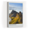 Paul Sinus Kunstdruck 40x60cm Vestrahorn Island mit dramatischer Felsformation und Lichtspiel