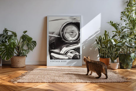 Paul Sinus Kunstdruck 40x60cm Vintage Ride – Klassische Autolegende im Retrolook auf Leinwand