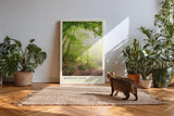 Paul Sinus Kunstdruck 40x60cm Wald Morgenstimmung Natur Pfad Licht grün Spaziergang Morning Path