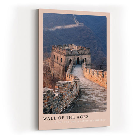 Paul Sinus Kunstdruck 40x60cm Wall of the Ages Chinesische Mauer bei Sonnenuntergang mit Blick über das Gebirge
