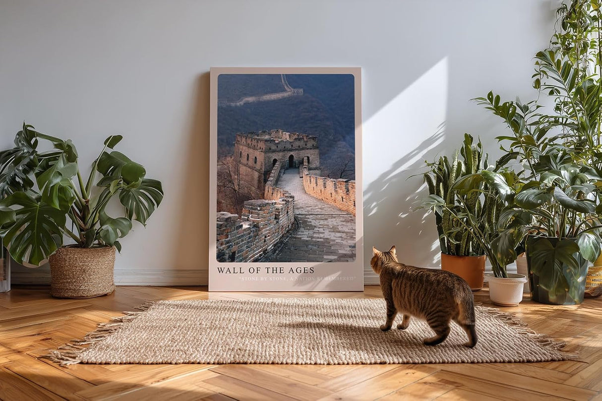 Paul Sinus Kunstdruck 40x60cm Wall of the Ages Chinesische Mauer bei Sonnenuntergang mit Blick über das Gebirge