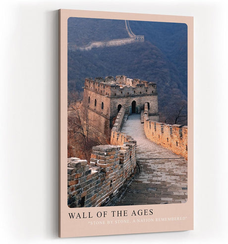 Paul Sinus Kunstdruck 40x60cm Wall of the Ages Chinesische Mauer bei Sonnenuntergang mit Blick über das Gebirge