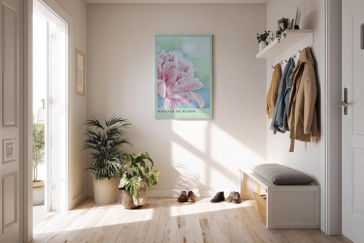 Paul Sinus Kunstdruck 40x60cm Whisper of Bloom – zarte Pfingstrose im Morgentau