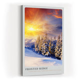 Paul Sinus Kunstdruck 40x60cm Winter Landschaft Schnee Sonnenuntergang Berge Frost Frosted Ridge