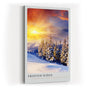 Paul Sinus Kunstdruck 40x60cm Winter Landschaft Schnee Sonnenuntergang Berge Frost Frosted Ridge