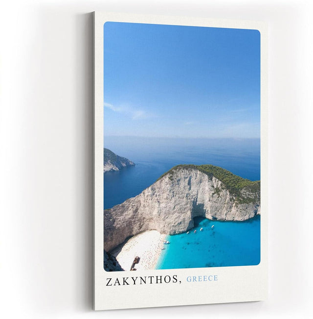 Paul Sinus Kunstdruck 40x60cm Zakynthos Griechenland Strand Meer Aussicht Urlaub Blau