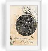 Paul Sinus personalisierter Bilderrahmen mit deinen GPS Koordinaten und Namen. 30cm x 42cm Holz Wechselrahmen mit Glas und Passepartout. Einzigartiges Geschenk. (ohne Rahmen)