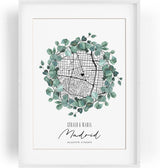 Paul Sinus personalisierter und individueller Bilderrahmen mit deinen GPS Koordinaten und Namen. 30cm x 42cm Holz Wechselrahmen mit Glas und Passepartout. Einzigartiges Geschenk. (ohne Rahmen)