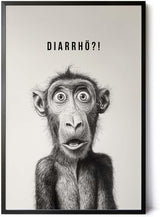 Paul Sinus Poster/Leinwandbild/Rahmenoption Lustiges Affenbild – Witzige Klo-Deko fürs Gäste-WC – Perfekt für Humorvolle