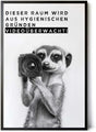 Paul Sinus Poster/Leinwandbild/Rahmenoption Lustiges Erdmännchenbild – Witzige Klo-Deko fürs Gäste-WC – Perfekt für Humorvolle