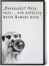 Paul Sinus Poster/Leinwandbild/Rahmenoption Lustiges Erdmännchenbild – Witzige Klo-Deko fürs Gäste-WC – Perfekt für Humorvolle