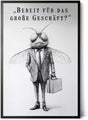 Paul Sinus Poster/Leinwandbild/Rahmenoption Lustiges Fliegenbild – Witzige Klo-Deko fürs Gäste-WC – Perfekt für Geschäftsmänner
