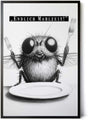 Paul Sinus Poster/Leinwandbild/Rahmenoption Lustiges Fliegenbild – Witzige Klo-Deko fürs Gäste-WC – Perfekt für Humorvolle
