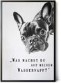 Paul Sinus Poster/Leinwandbild/Rahmenoption Lustiges Hundebild – Witzige Klo-Deko fürs Gäste-WC – Perfekt für Hundeliebhaber