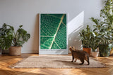Paul Sinus Wandbild 80x120cm Nature's Blueprint – Blattstruktur in Nahaufnahme mit lebendiger Linienführung