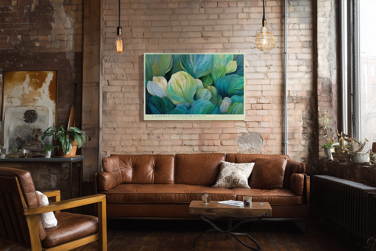 Paul Sinus Wandbild A Garden Painted in Waves Organic Flow of Colors