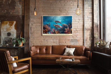 Paul Sinus Wandbild A Journey Through the Ocean Garden Sea Turtles in Colorful Coral Depths