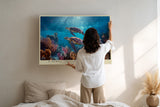 Paul Sinus Wandbild A Journey Through the Ocean Garden Sea Turtles in Colorful Coral Depths