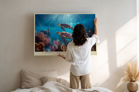 Paul Sinus Wandbild A Journey Through the Ocean Garden Sea Turtles in Colorful Coral Depths