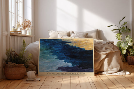 Paul Sinus Wandbild A Landscape of Shadows and Glow Abstract Flow of Light and Depth