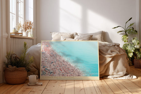 Paul Sinus Wandbild A Summer Day at the Shore Beach Scene Under Endless Sky