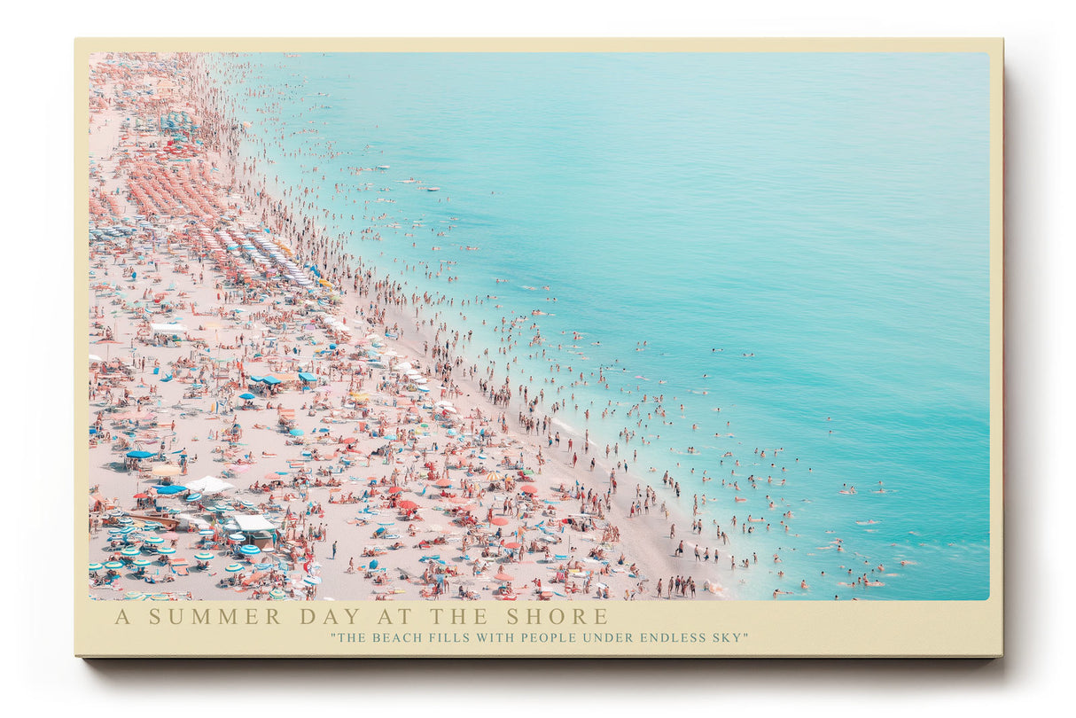 Paul Sinus Wandbild A Summer Day at the Shore Beach Scene Under Endless Sky