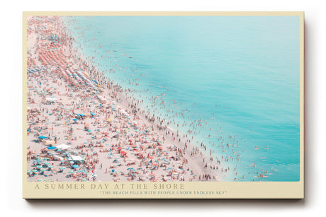 Paul Sinus Wandbild A Summer Day at the Shore Beach Scene Under Endless Sky