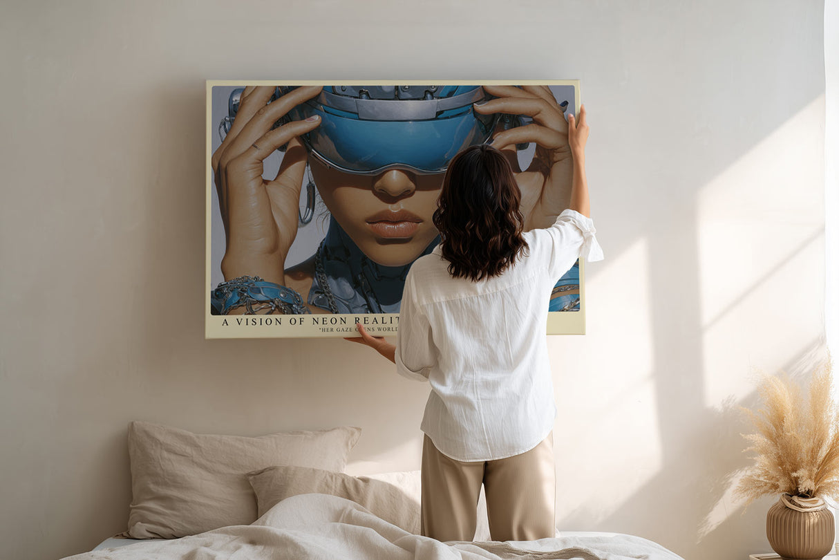 Paul Sinus Wandbild A Vision of Neon Reality – Futuristische Eleganz zwischen Technologie und Emotion