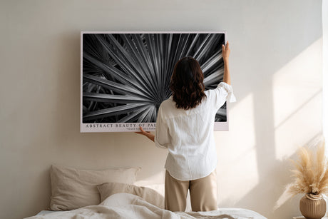 Paul Sinus Wandbild Abstract Beauty of Palm Leaf Sharp Patterns Form a Visual Structure