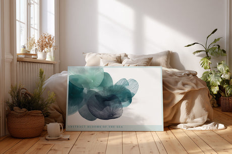 Paul Sinus Wandbild Abstract Blooms of the Sea – Poetische Formen in zarten Blautönen