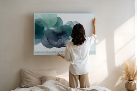 Paul Sinus Wandbild Abstract Blooms of the Sea – Poetische Formen in zarten Blautönen