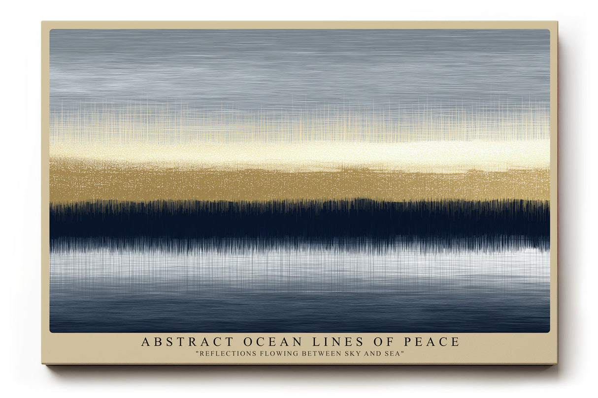 Paul Sinus Wandbild Abstract Ocean Lines of Peace – Goldene Reflexionen zwischen Himmel und Meer