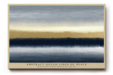 Paul Sinus Wandbild Abstract Ocean Lines of Peace – Goldene Reflexionen zwischen Himmel und Meer