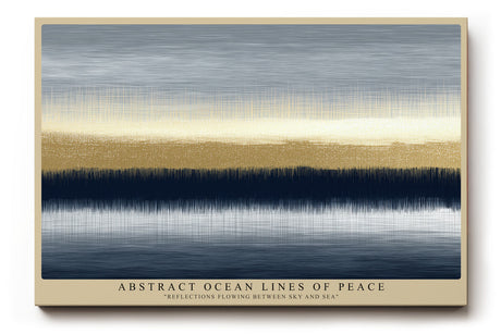 Paul Sinus Wandbild Abstract Ocean Lines of Peace – Goldene Reflexionen zwischen Himmel und Meer