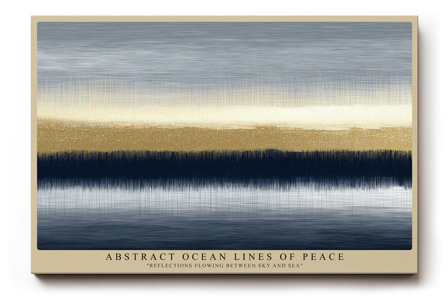 Paul Sinus Wandbild Abstract Ocean Lines of Peace – Goldene Reflexionen zwischen Himmel und Meer