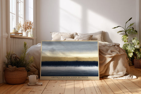Paul Sinus Wandbild Abstract Ocean Lines of Peace – Goldene Reflexionen zwischen Himmel und Meer