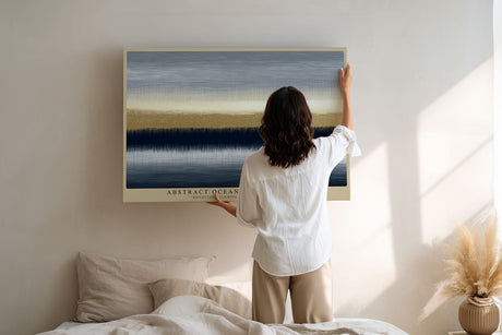 Paul Sinus Wandbild Abstract Ocean Lines of Peace – Goldene Reflexionen zwischen Himmel und Meer